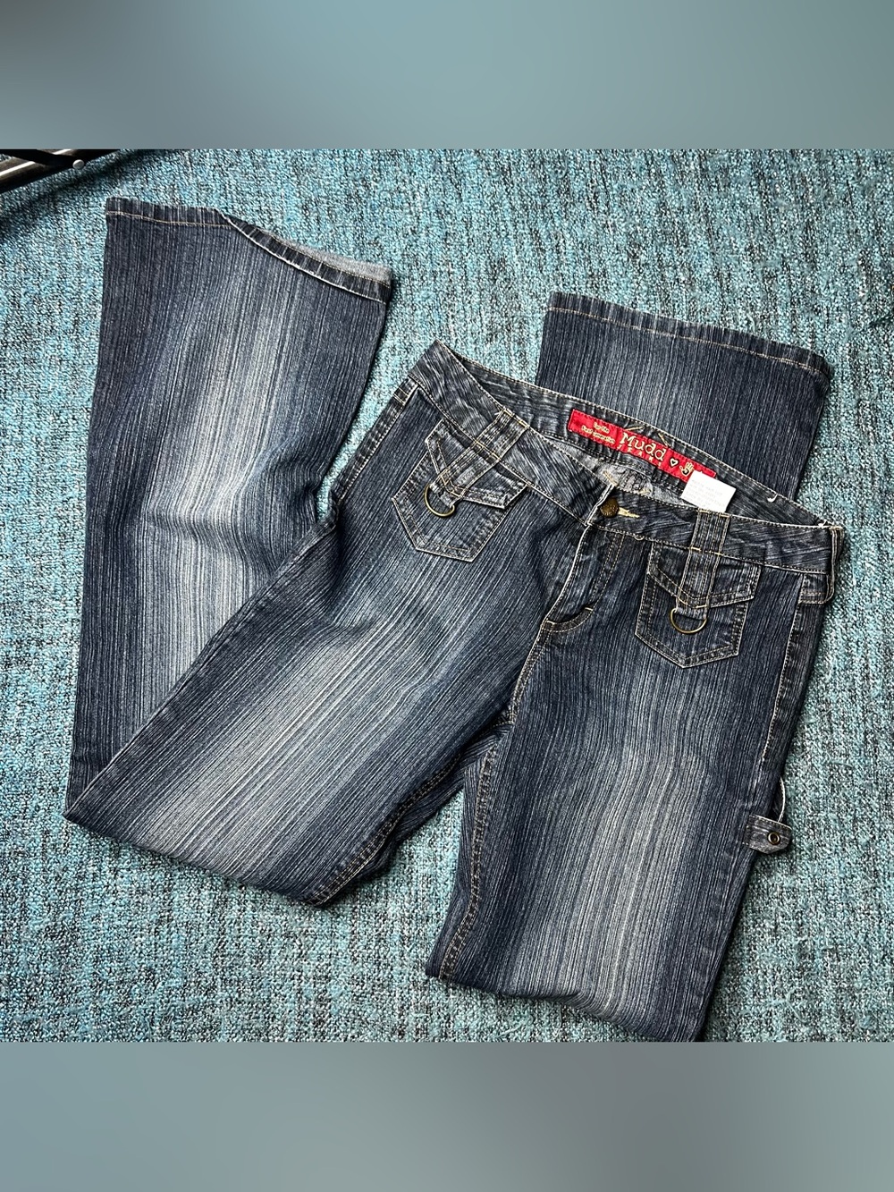 Vintage Y2K Low Rise Flare Mudd Jeans Size 5 Juniors